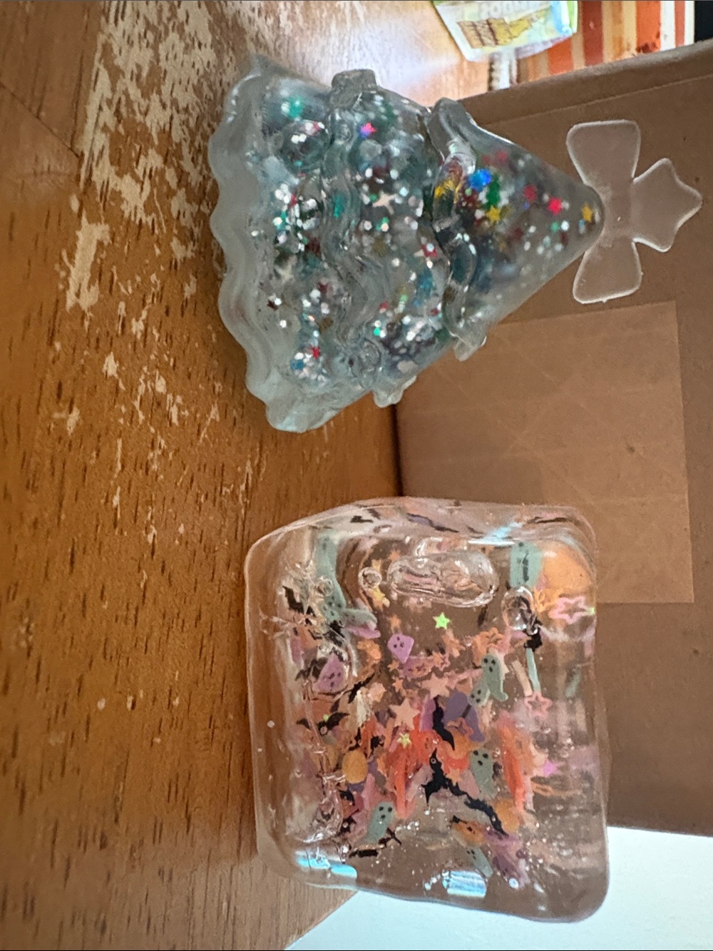 2 SUGAR SQUISHY BUNDLE 🎁 Kids Glitter Sensory Toys - 1 Halloween & 1 Christmas 🎄